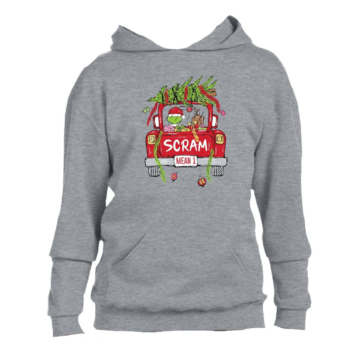 KIDS SCRAM GRINCH TRUCK HOODIE by Jane Marie