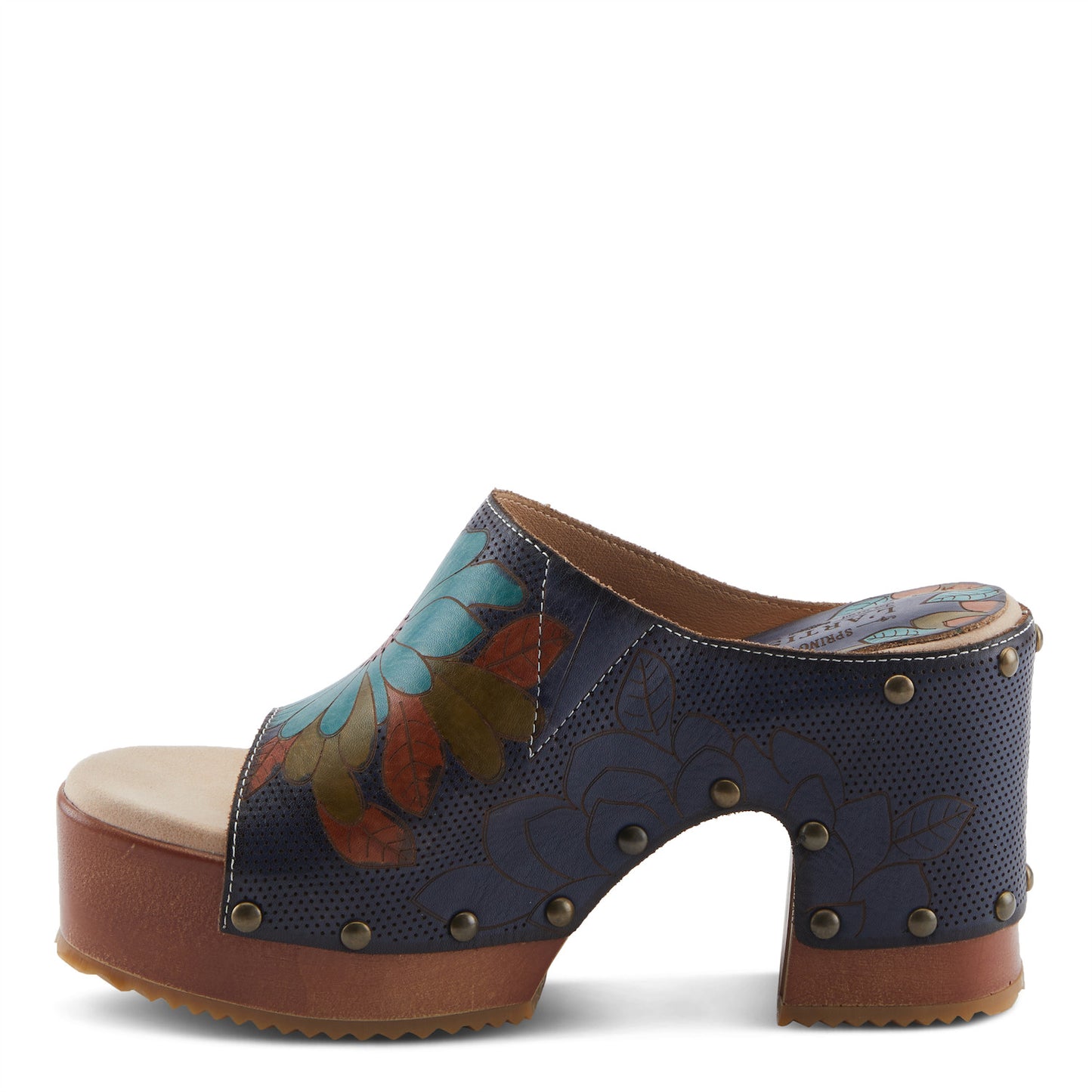 TEESHIRT Navy Multi Sandal by L`ARTISTE