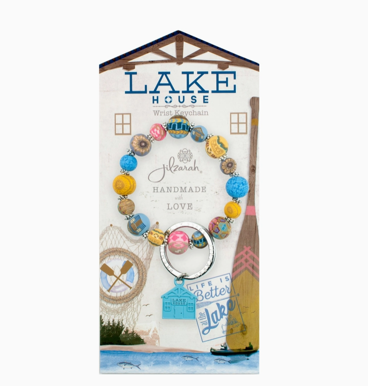 Lake House Carded Wrist Keychain Bracelet by Jilzarah
