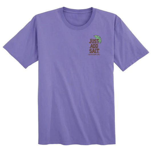 Just Add Salt - Logger Shot S/S Cotton Lavendar What The Fin Cotton Tee