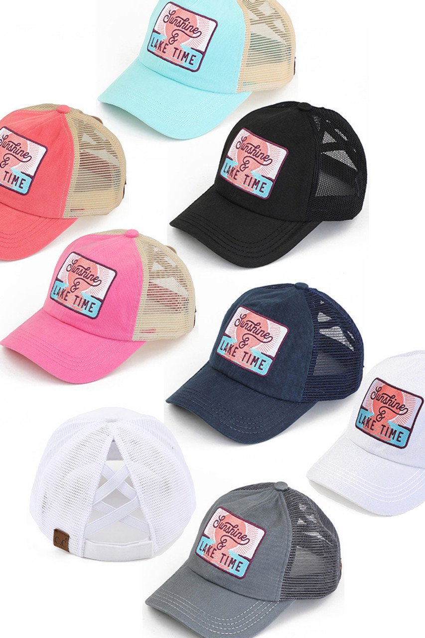 C.C Sunshine & Lake Time Patch Pony Cap