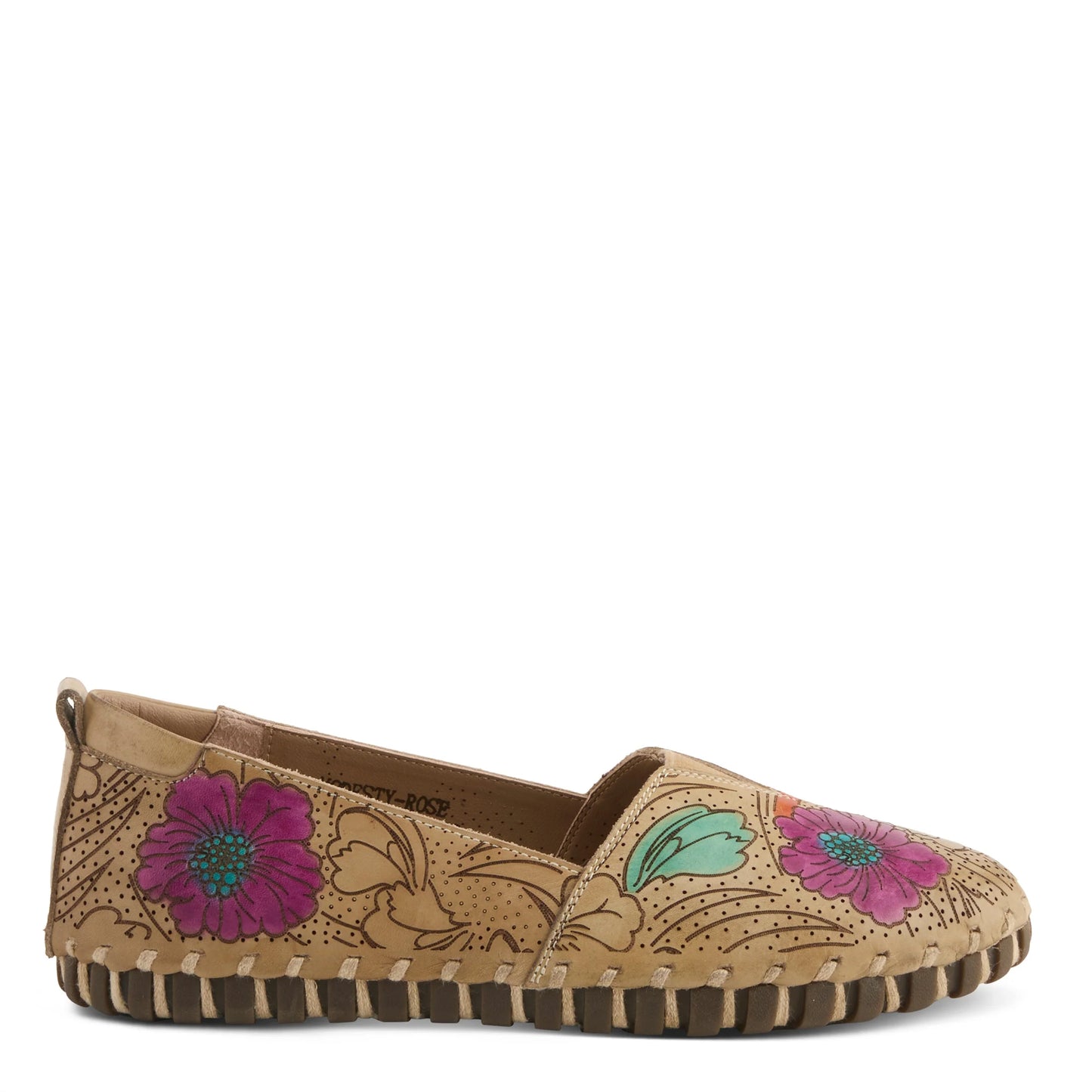 MODESTY-BEIGE MULTI SLIP ON SHOE BY L`ARTISTE