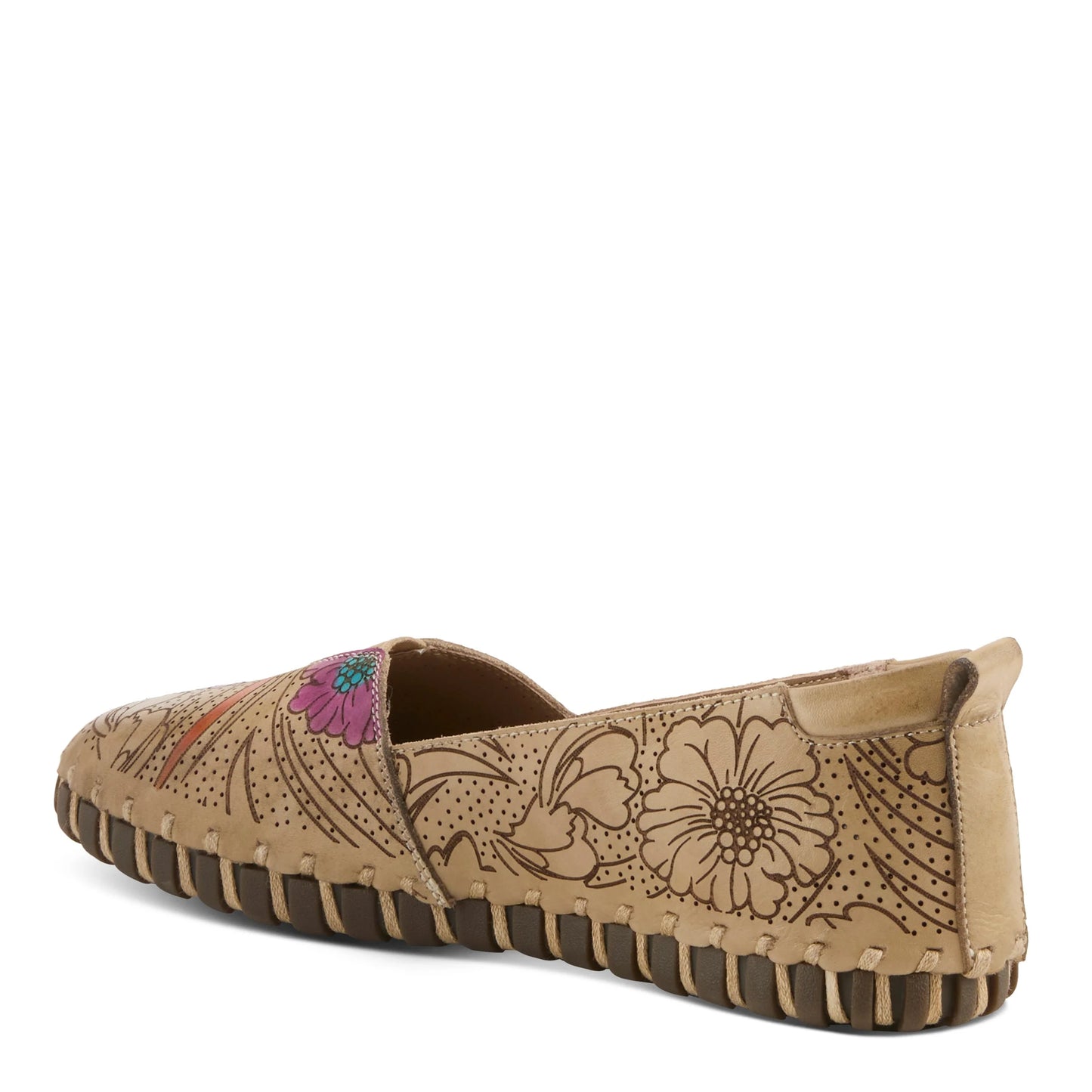 MODESTY-BEIGE MULTI SLIP ON SHOE BY L`ARTISTE