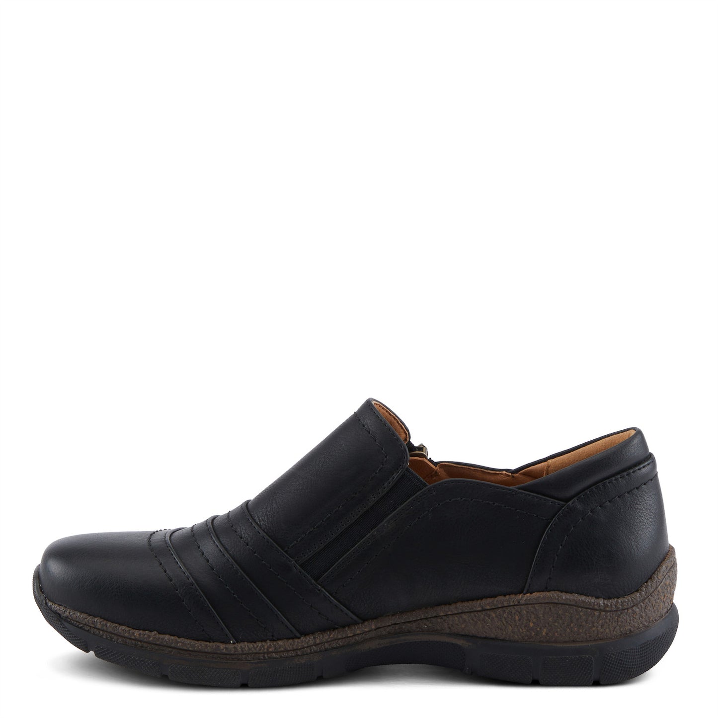 Rigny Black Slip On Wedge Shoe by PATRIZIA