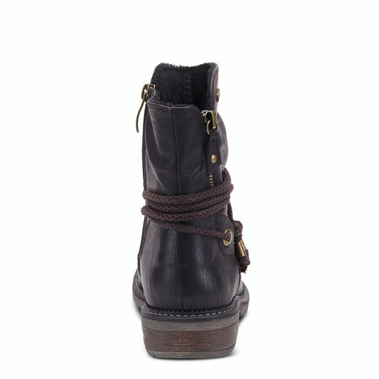 KATHIE Black water resistant Mid BOOT with Shaft Design By Spring Step