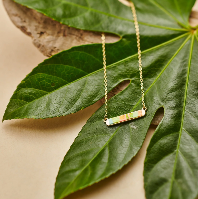 Palm Beach Reversible Mini Bar Necklace 2 in 1 Reversible by Jilzarah