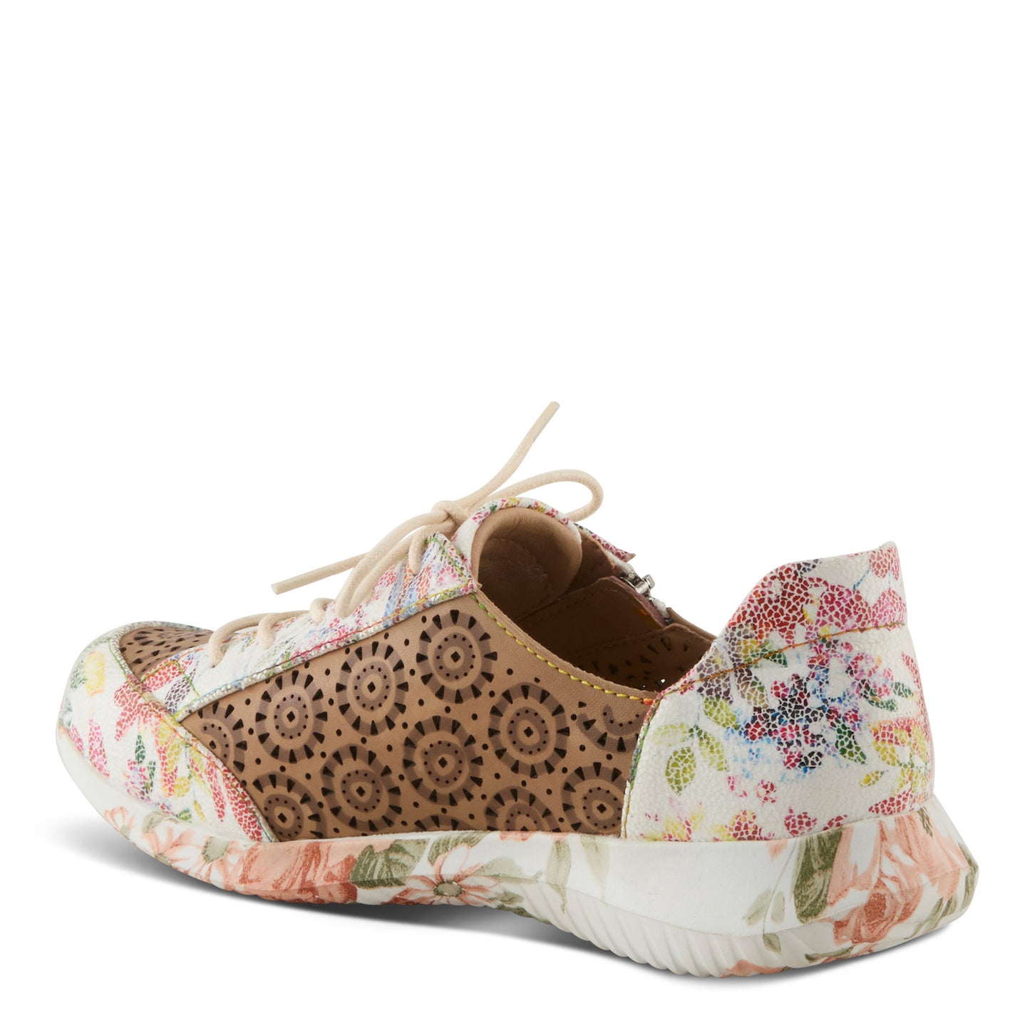Jazzie Beige Multi lightweight Leather sneaker Combo by L`ARTISTE