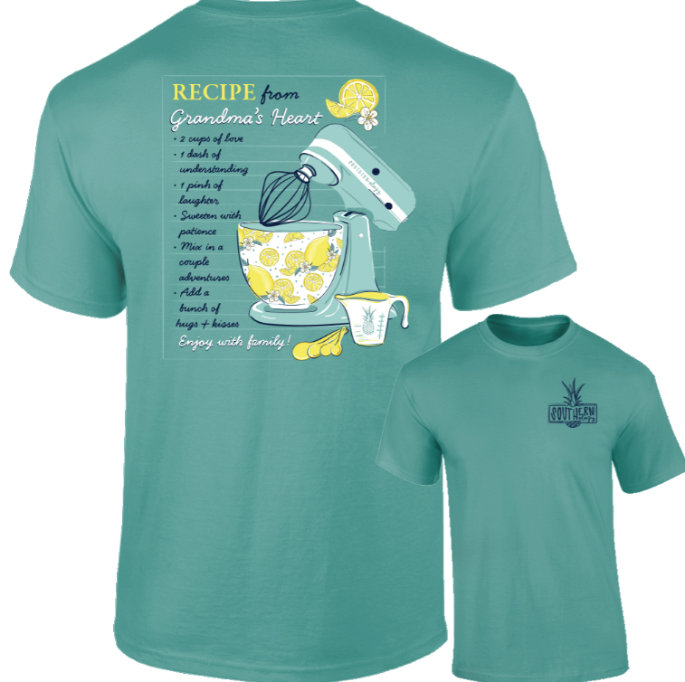 Recipe from Grandma's Heart - Southernology Short Sleeve Tee