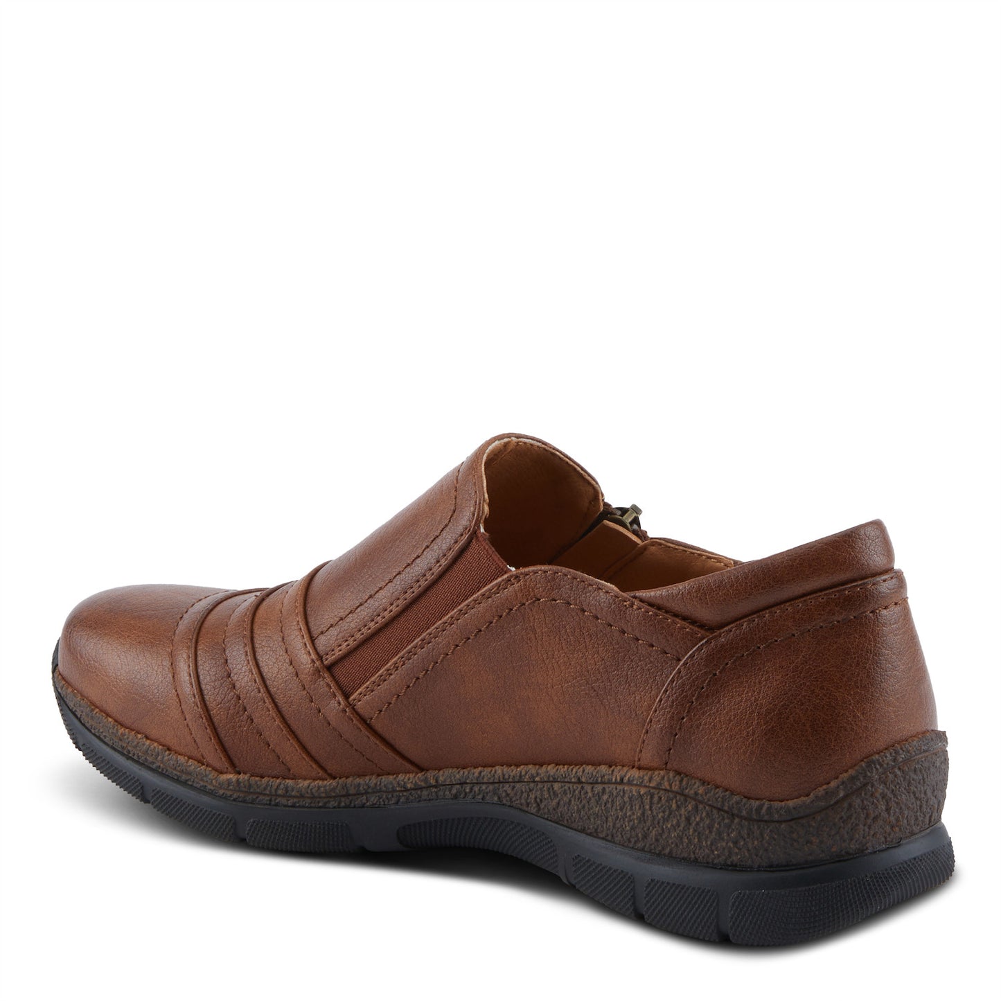 Rigny Medium Brown Slip On Wedge Shoe by PATRIZIA