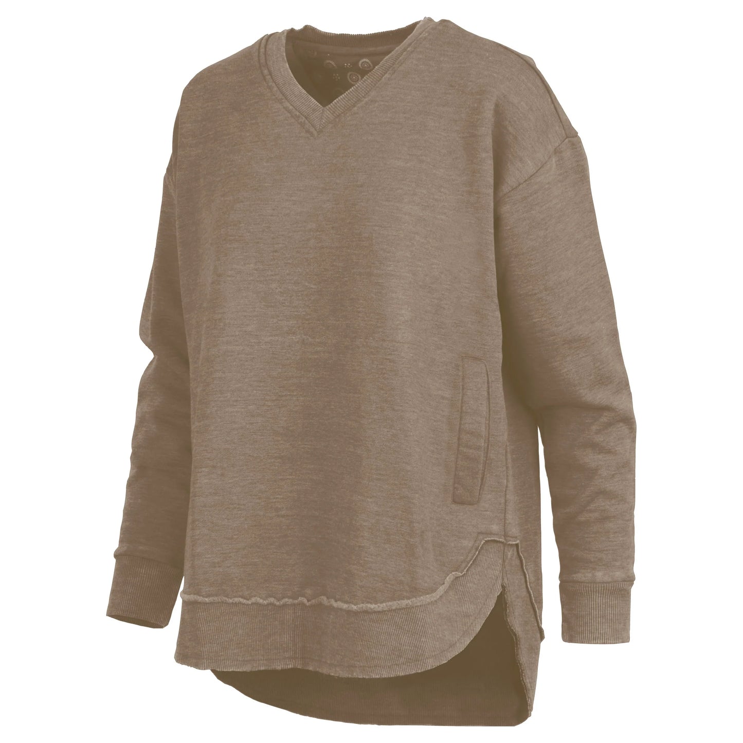 East Hall Melange V-Neck Pocketed Poncho Fleece by Royce Brand