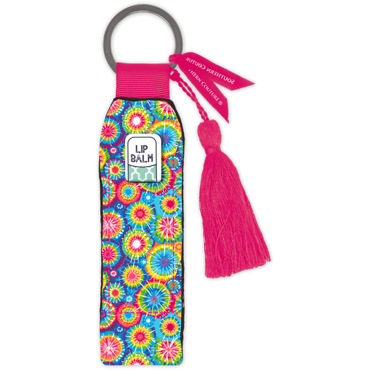 Southern Couture Key Chain with Lip Balm Holder & Tassle Assorted Designs
