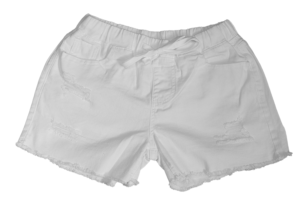 Cut Off Shorts - White - Southern Couture