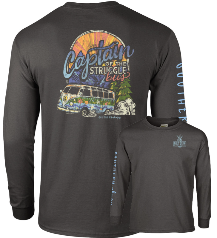 Captain of the Struggle Bus Pepper Southernology Comfort Color Long Sleeve Tee