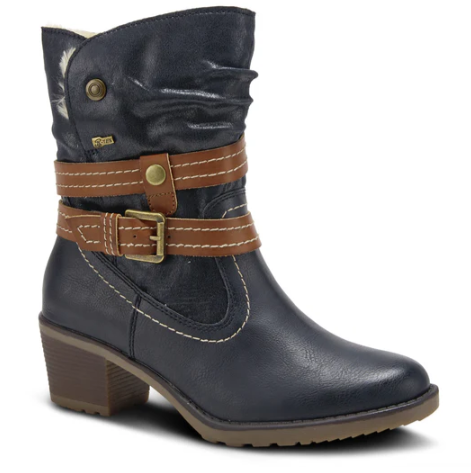 BOISA Navy Water Resistant Pull on boot By Spring Step