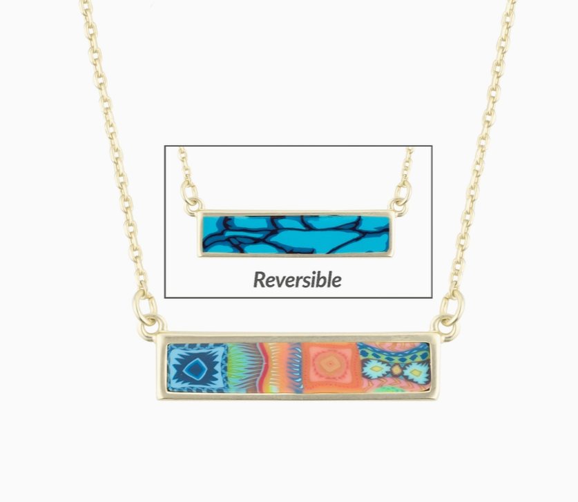 Sedona Sky Reversible Bar Necklace by Jilzarah