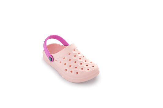 Girls Varsity Pale Pink / Orchid Joybees Clog Size C9/EU27