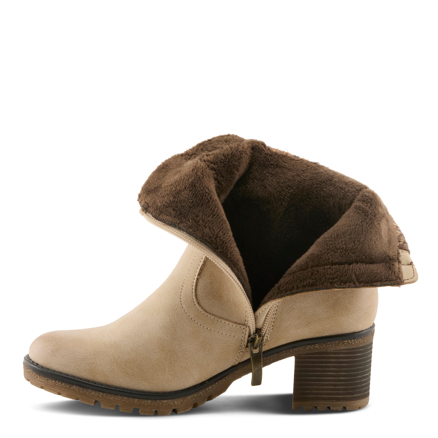 Rene By Spring Step -Light Beige Ankle Boot