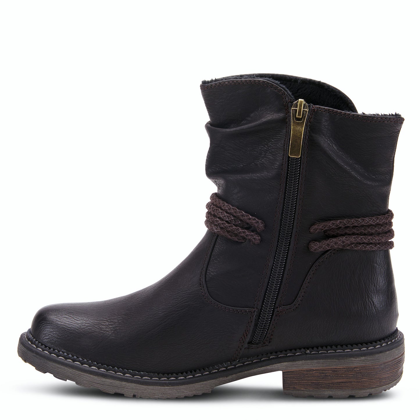 KATHIE Black water resistant Mid BOOT with Shaft Design By Spring Step