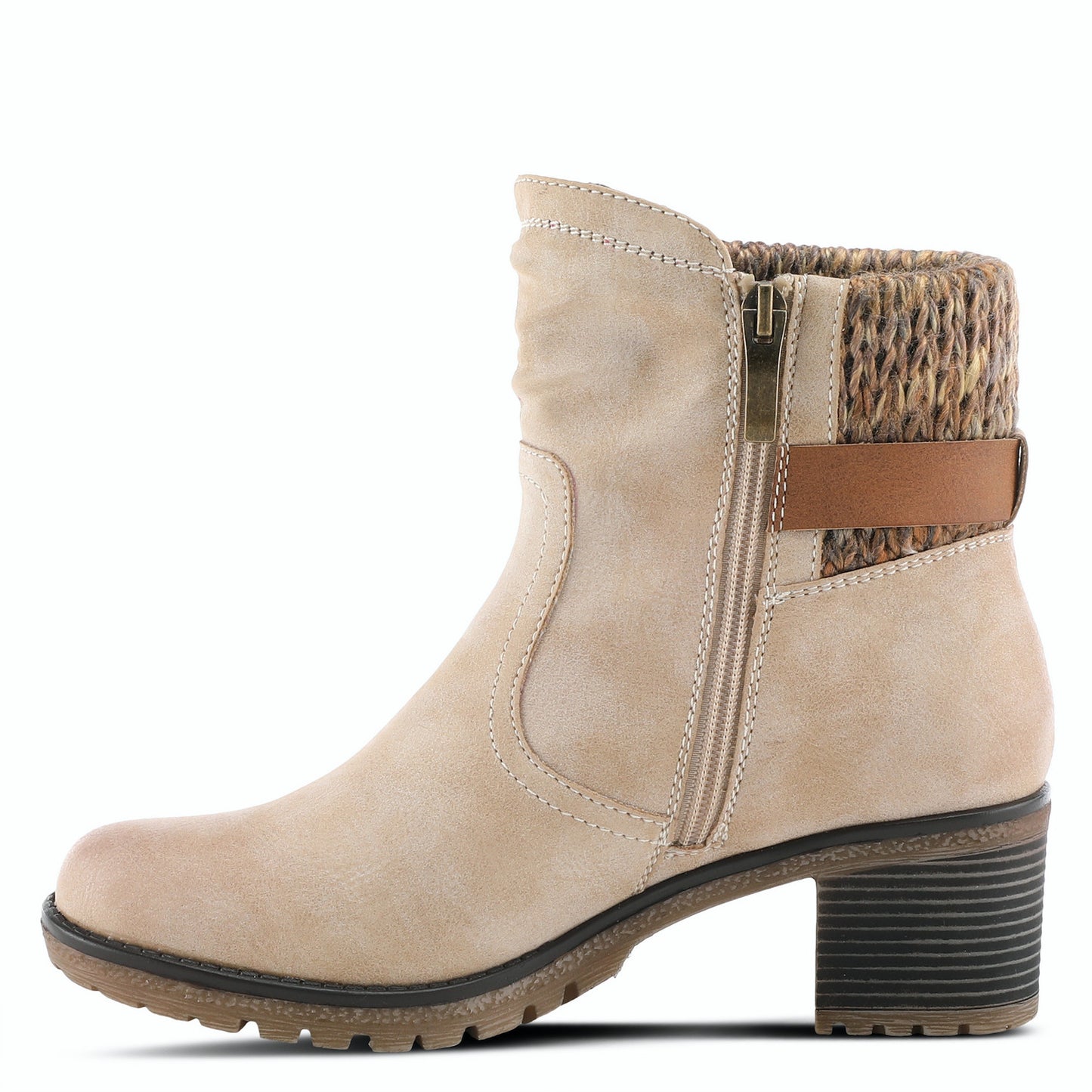 Rene By Spring Step -Light Beige Ankle Boot