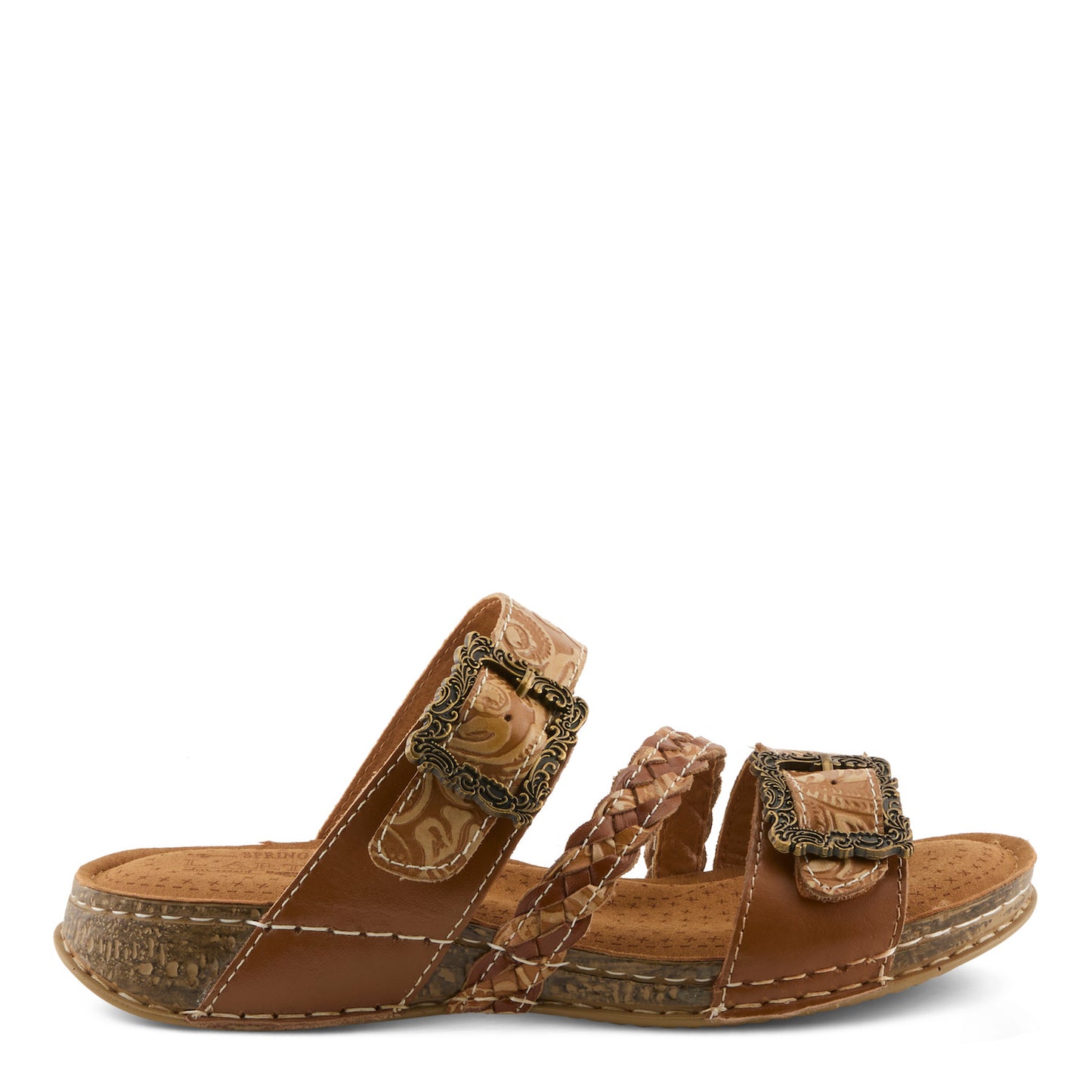 Astra Tan corked Sandal by L'Artiste