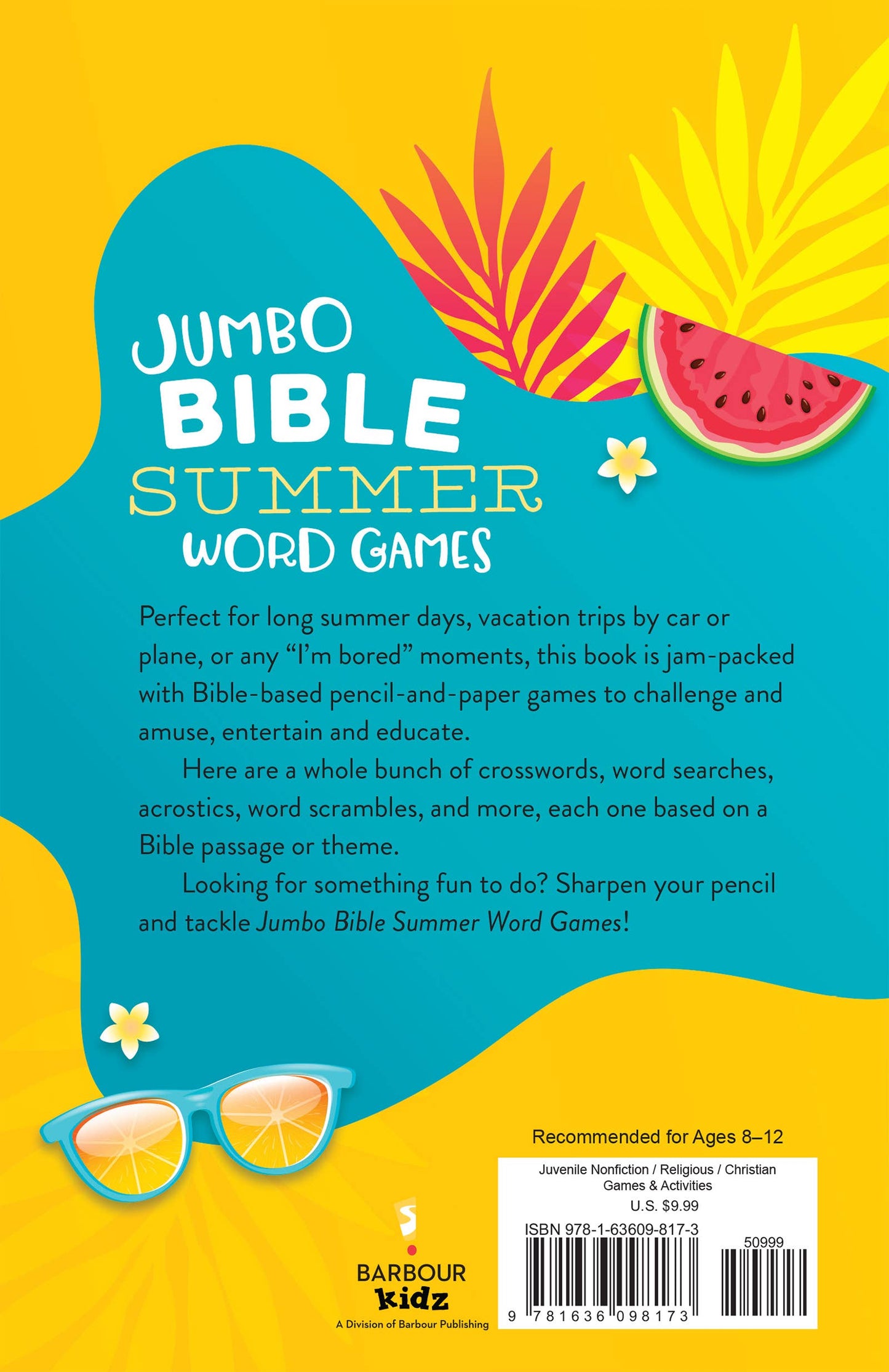 Jumbo Bible Summer Word Games Barbour Publishing, Inc.