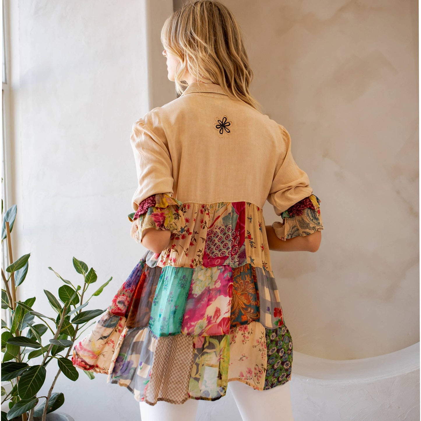 3/4 Ruffle Sleeves Western Blouse Top (New Color)