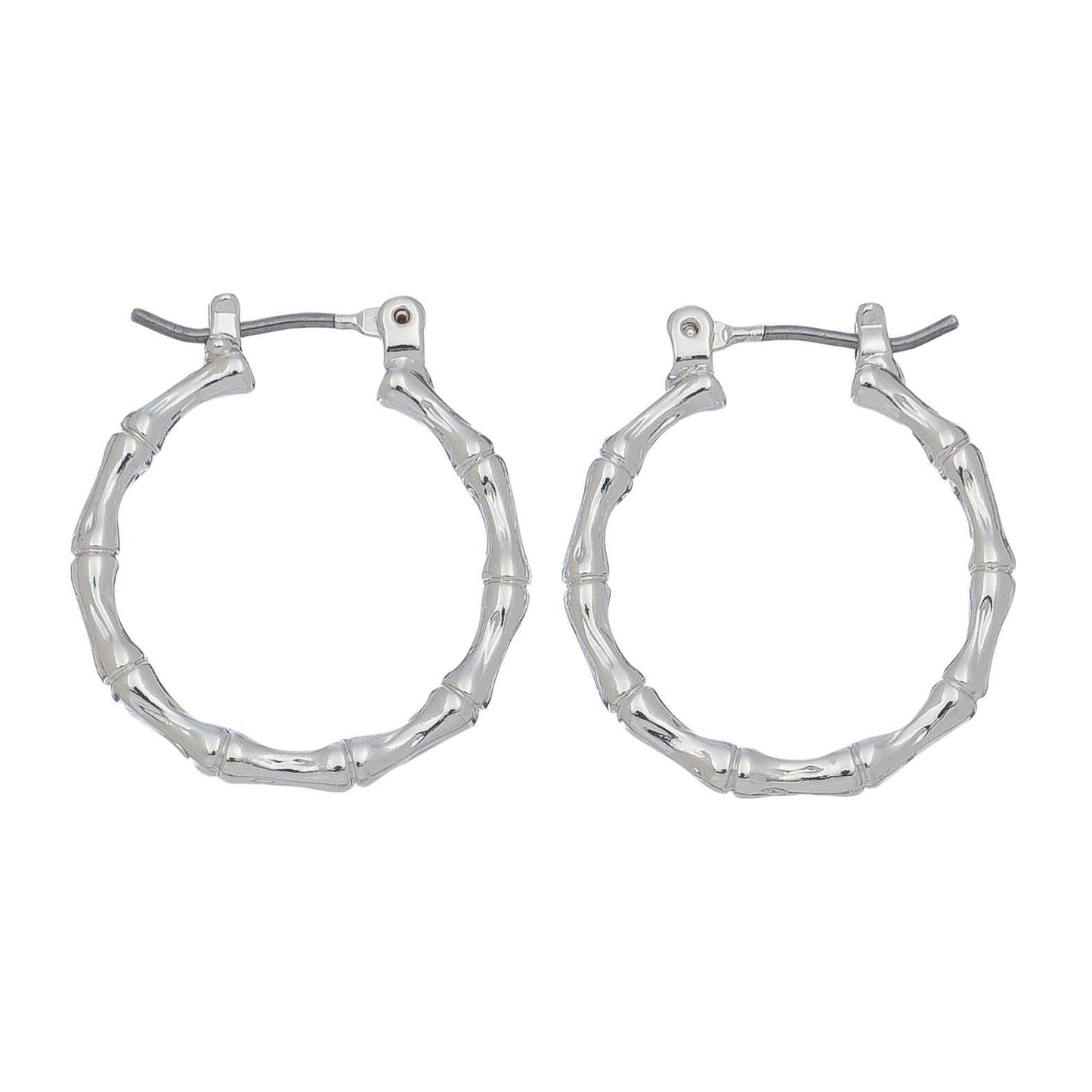 Shiny Round Click Hoop Earrings