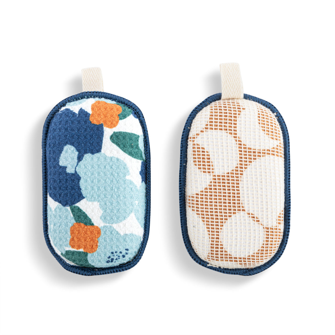 Blue Orange Poppy Absorbent Reversible Sponges Set by Demdaco