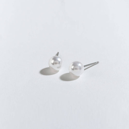 6mm Pearl Ball Ear Sense Stud Earrings