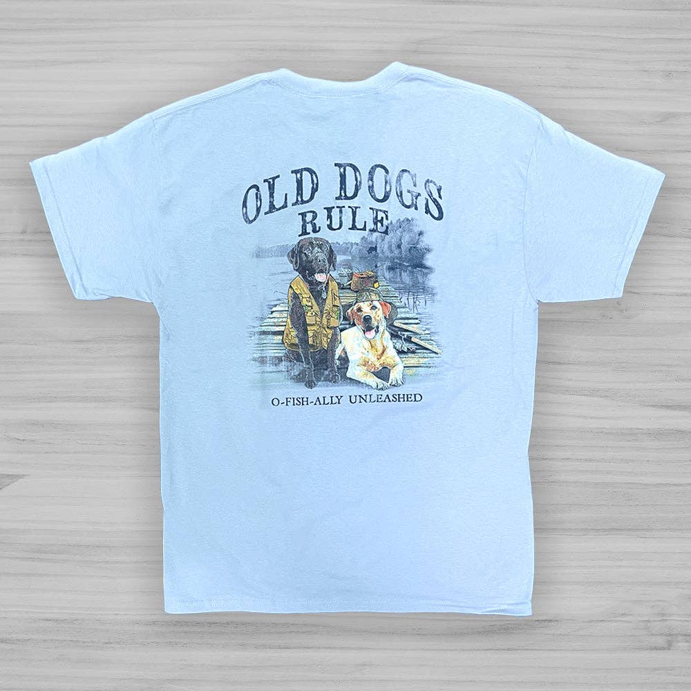 Old Guys Rule - Old Dogs Rule - O-Fish-Ally Men's T-Shirt
