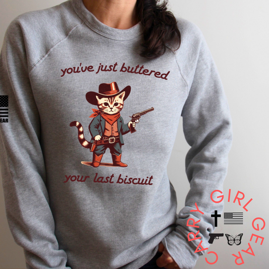 BUTTERED BISCUIT BANDIT SWEATSHIRT