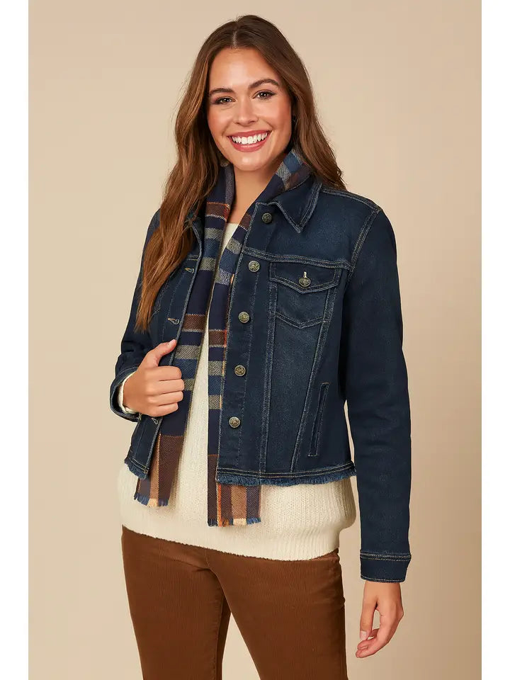 Frayed Hem Denim Jacket