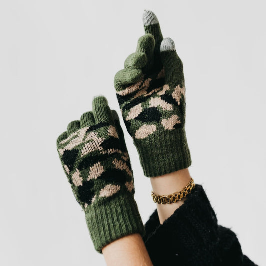 Camo Knit Smart Touch Gloves