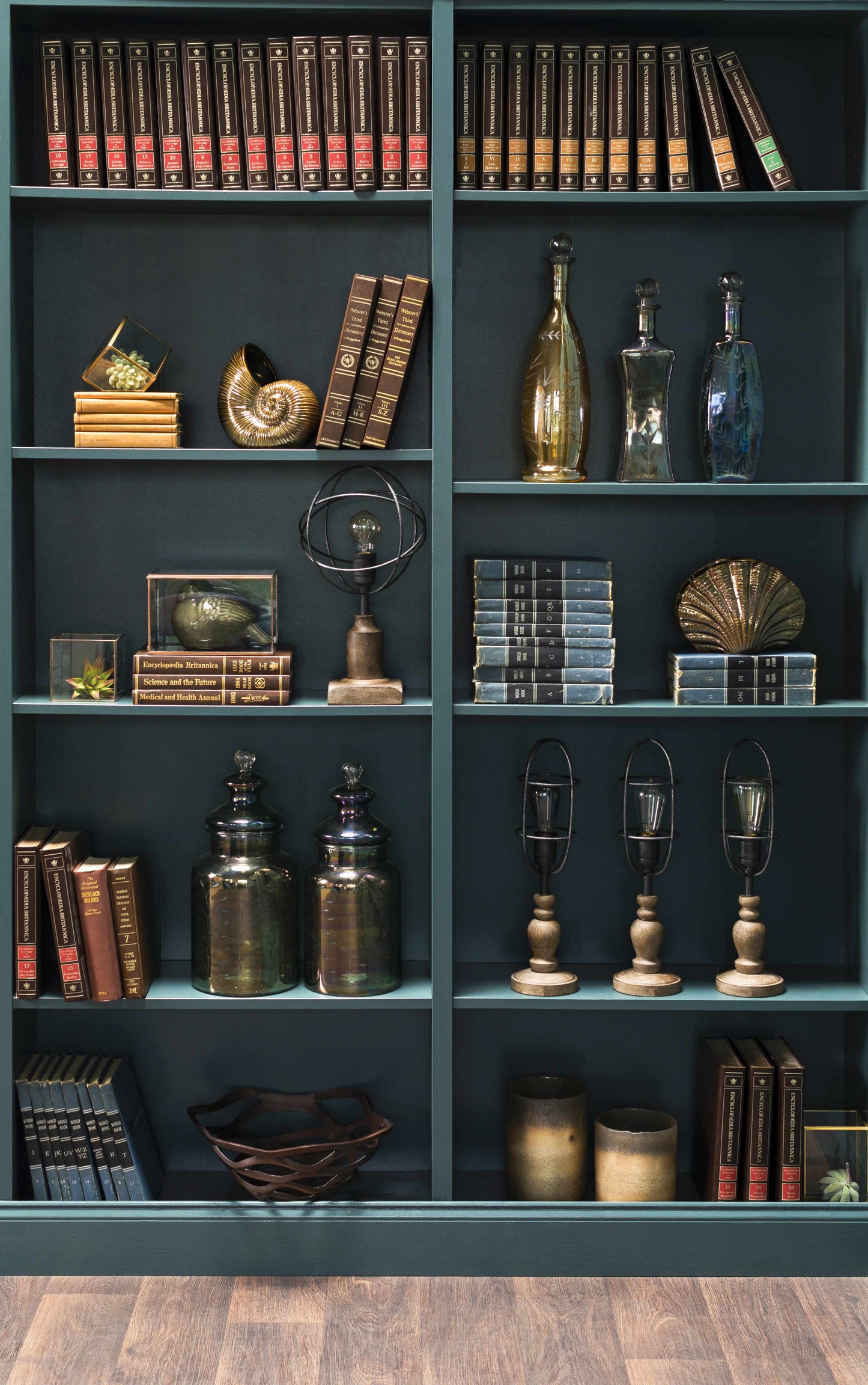 Stewartville Green Etched Glass Jar