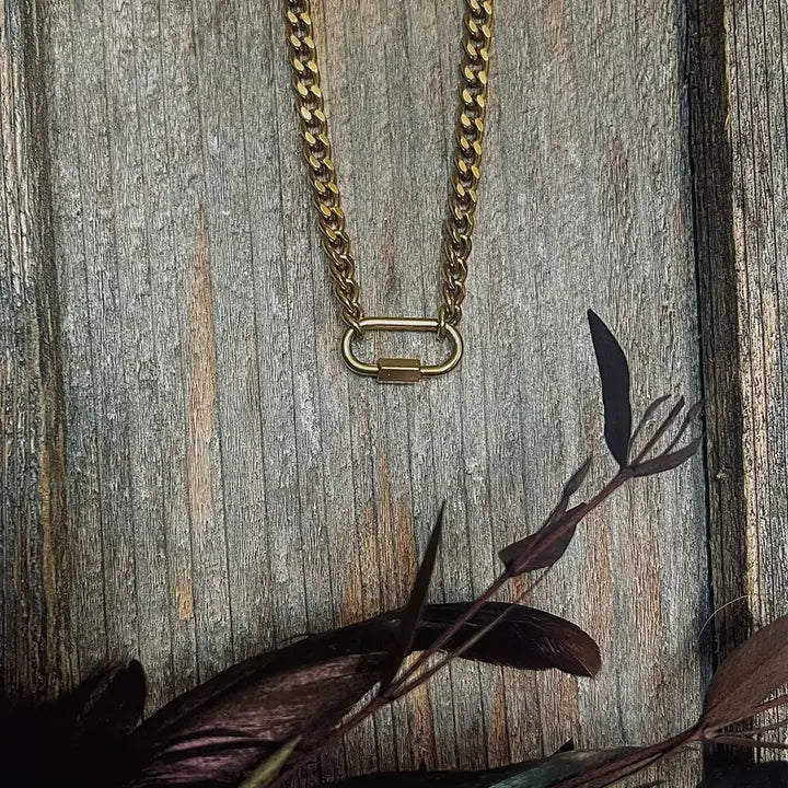 16" Functional Carabiner Necklace Narelle Waterproof Jewelry