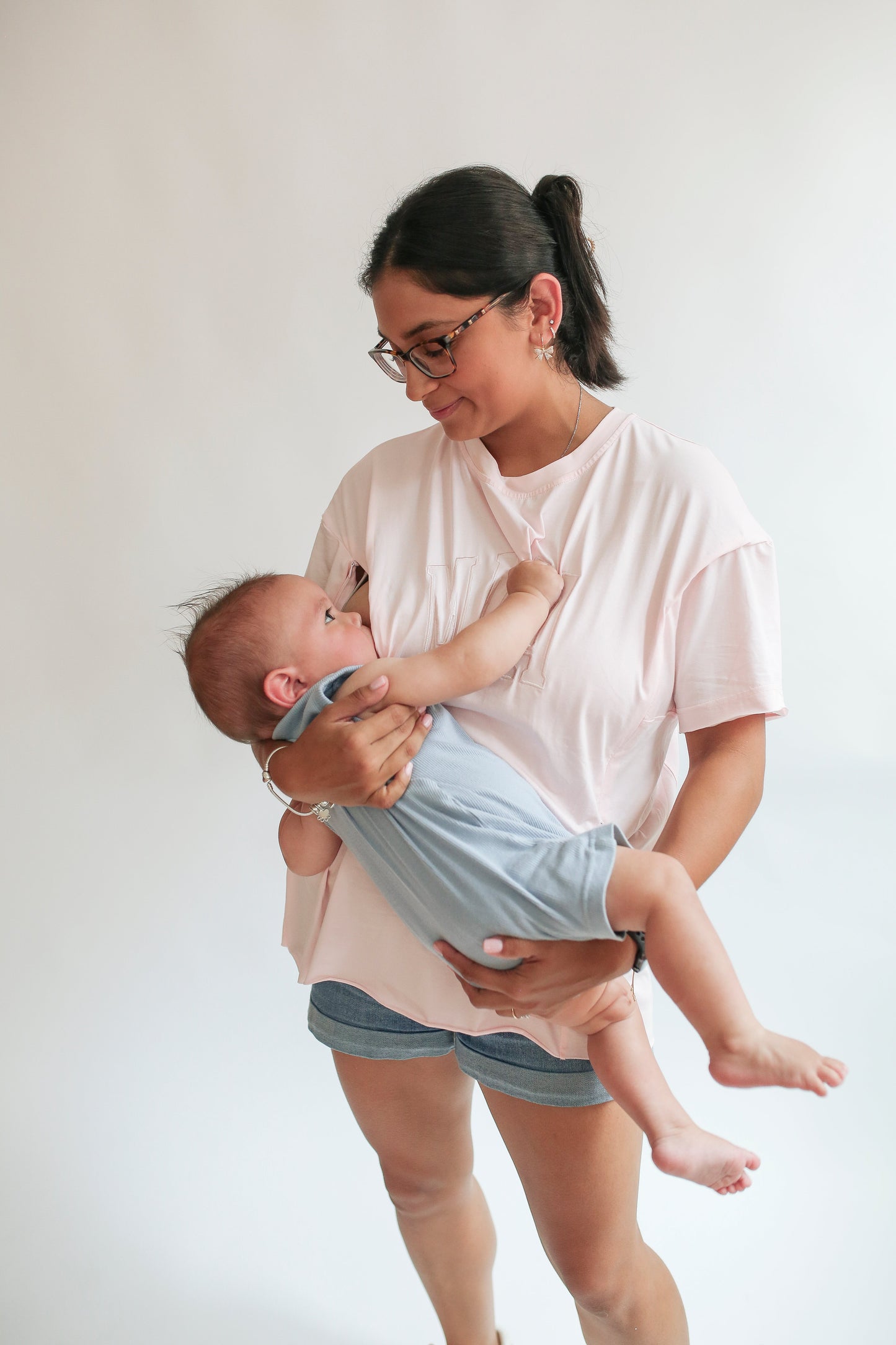 Relaxed Fit Zip Breastfeeding Tee