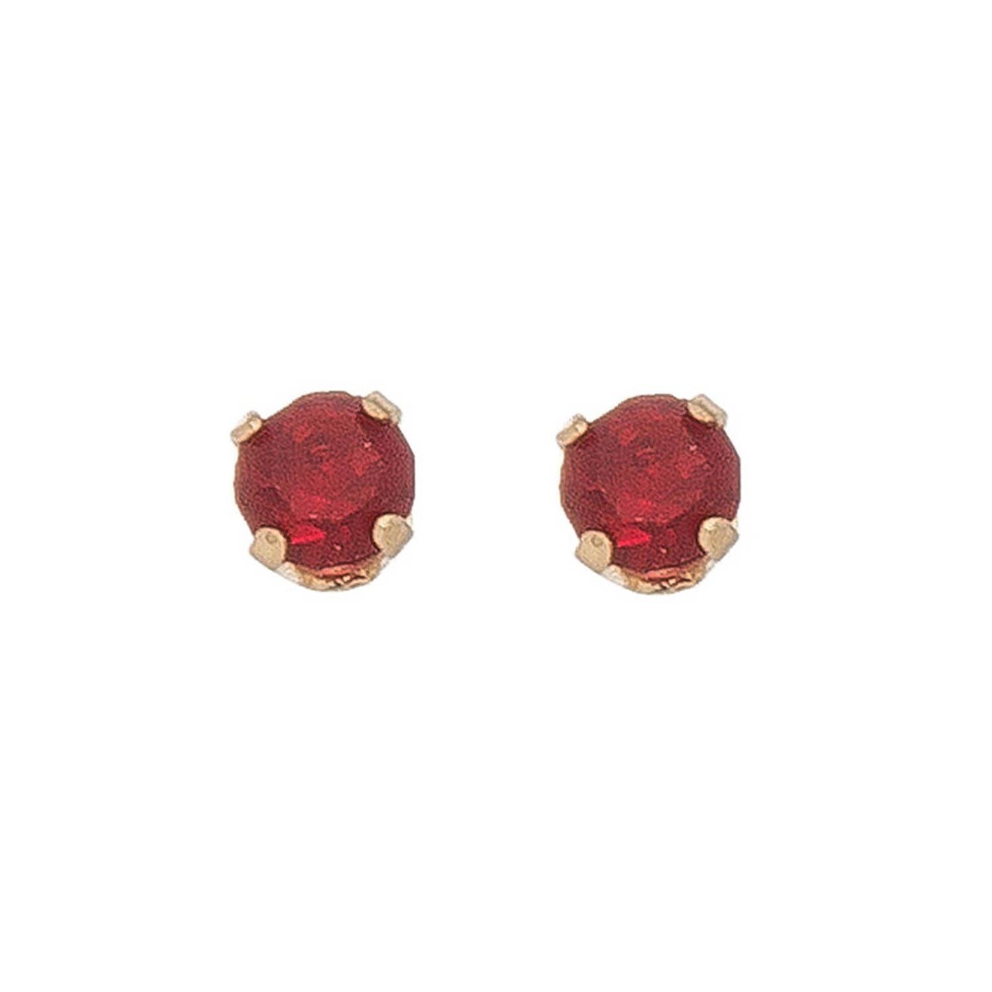 Solitaire Round Cut Birth Stone Ear Sense Stud Earrings