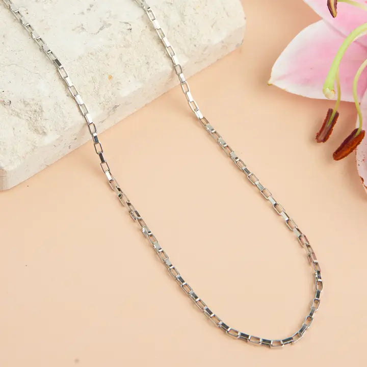 18" Box Chain Necklace Narelle Waterproof Jewelry