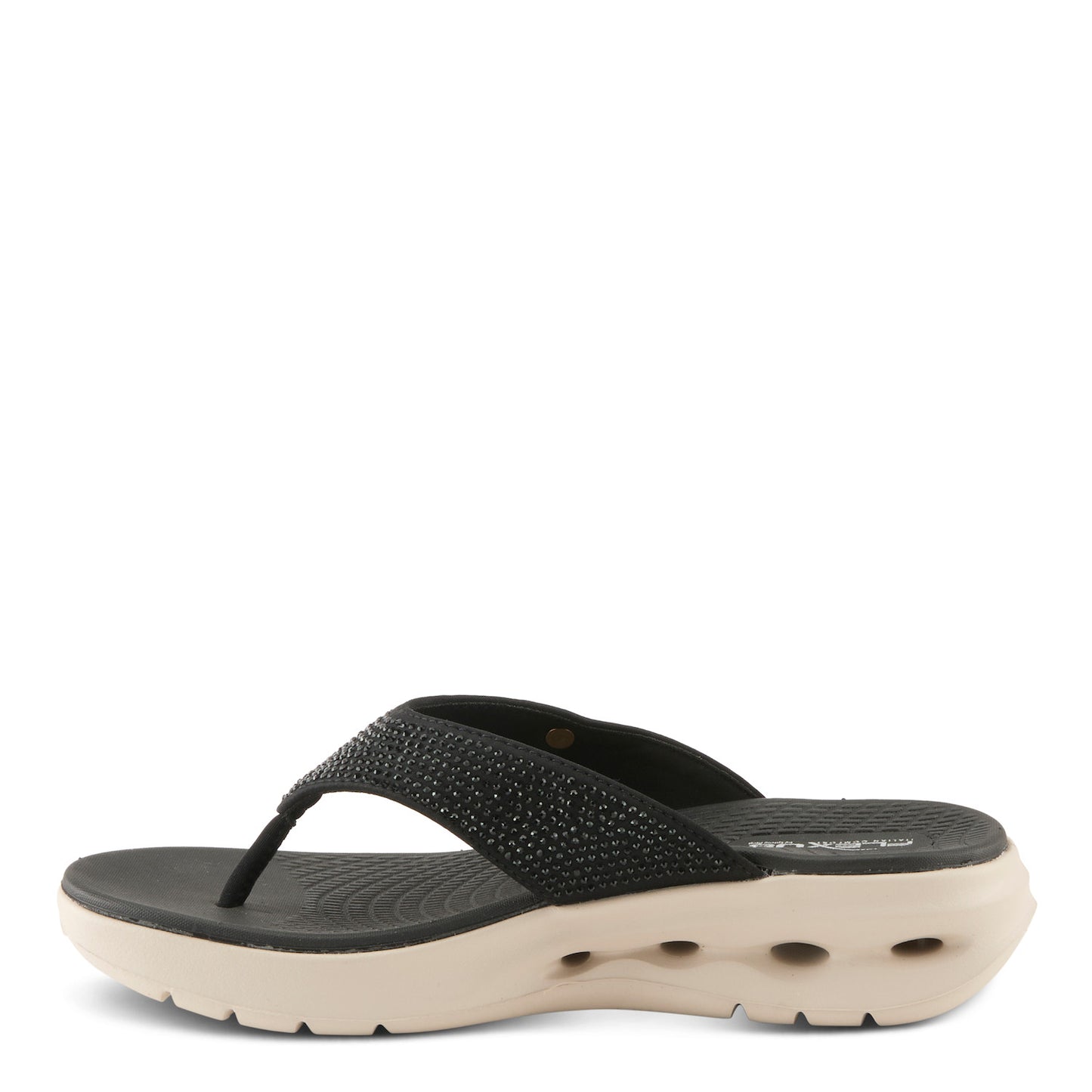 GORSKI Black Thong Sandal Flip Flop by Flexus