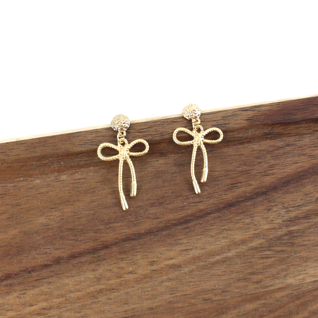 Dangle Bow Post Earrings