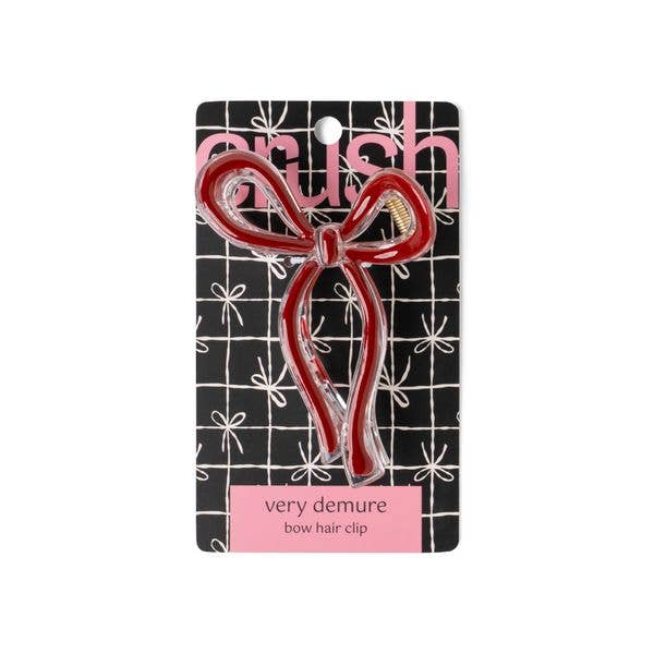 Very Demure Bow Hair Clip - Crush