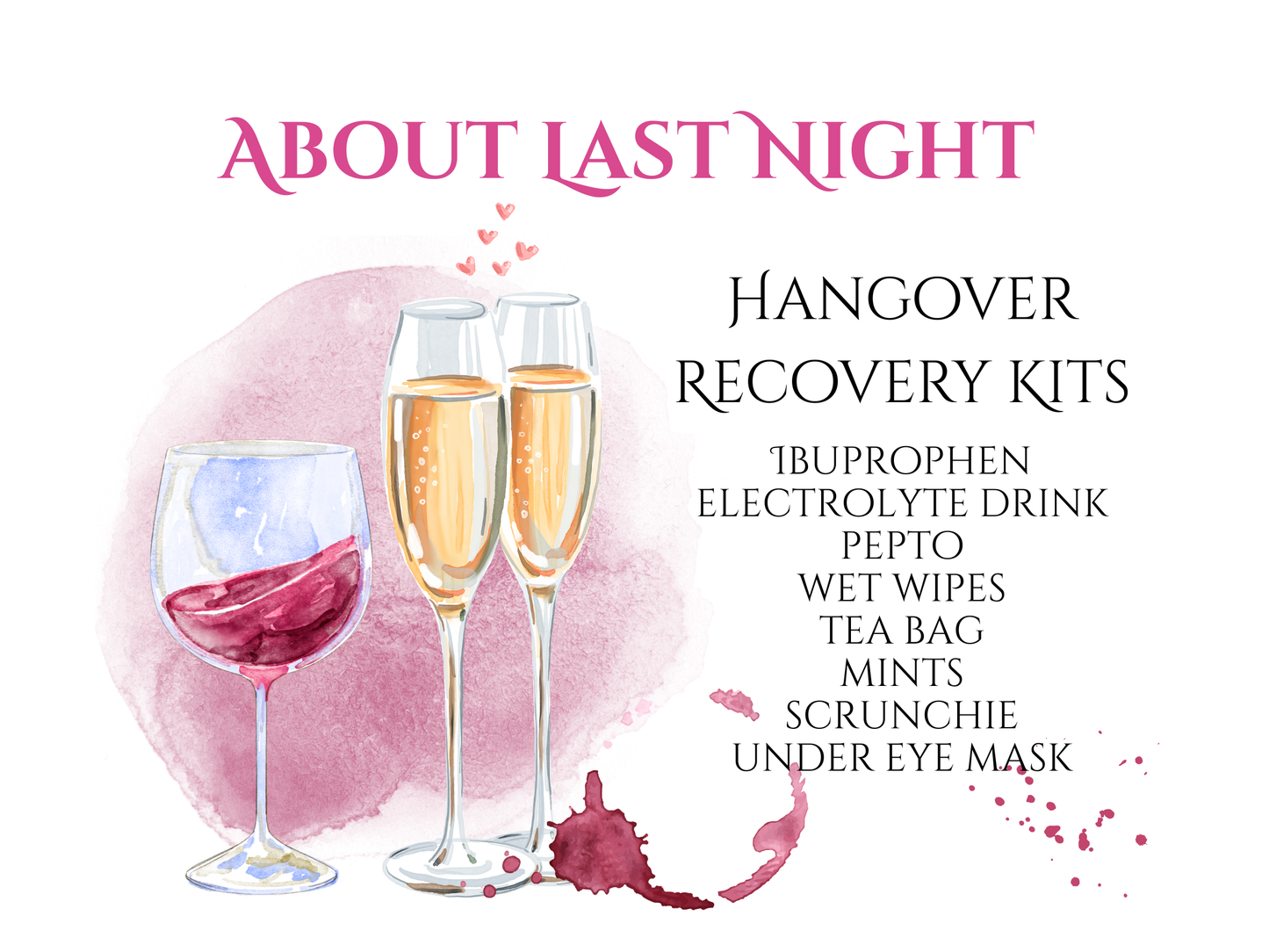 The Enchanted Envelope & Bookmobile - About Last Night ~ Hangover Recovery Kit