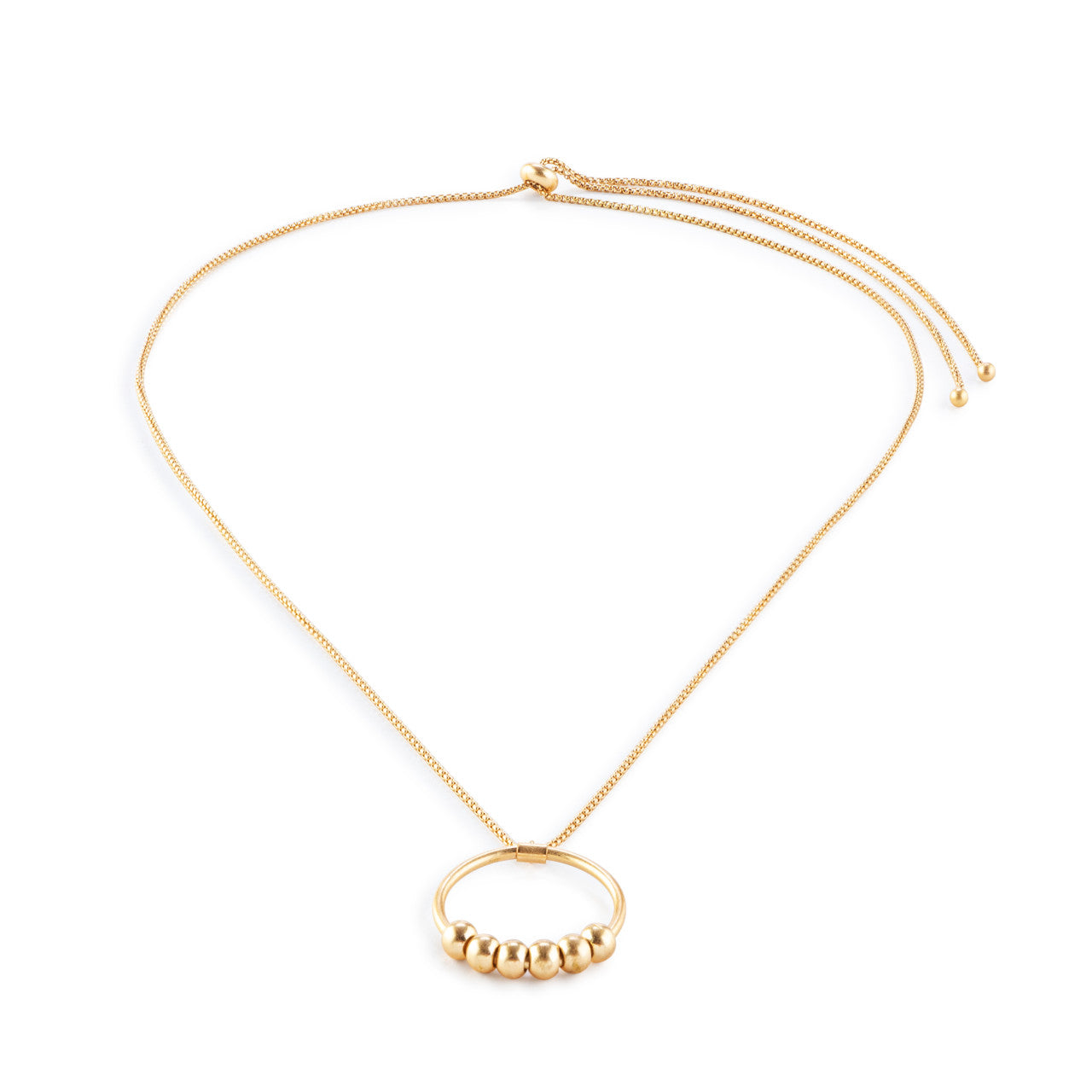 Becalm Gold Fidget 30Necklace from the becalm comfort collection by Demdaco Breathe in breathe out Embrace the calm in your day