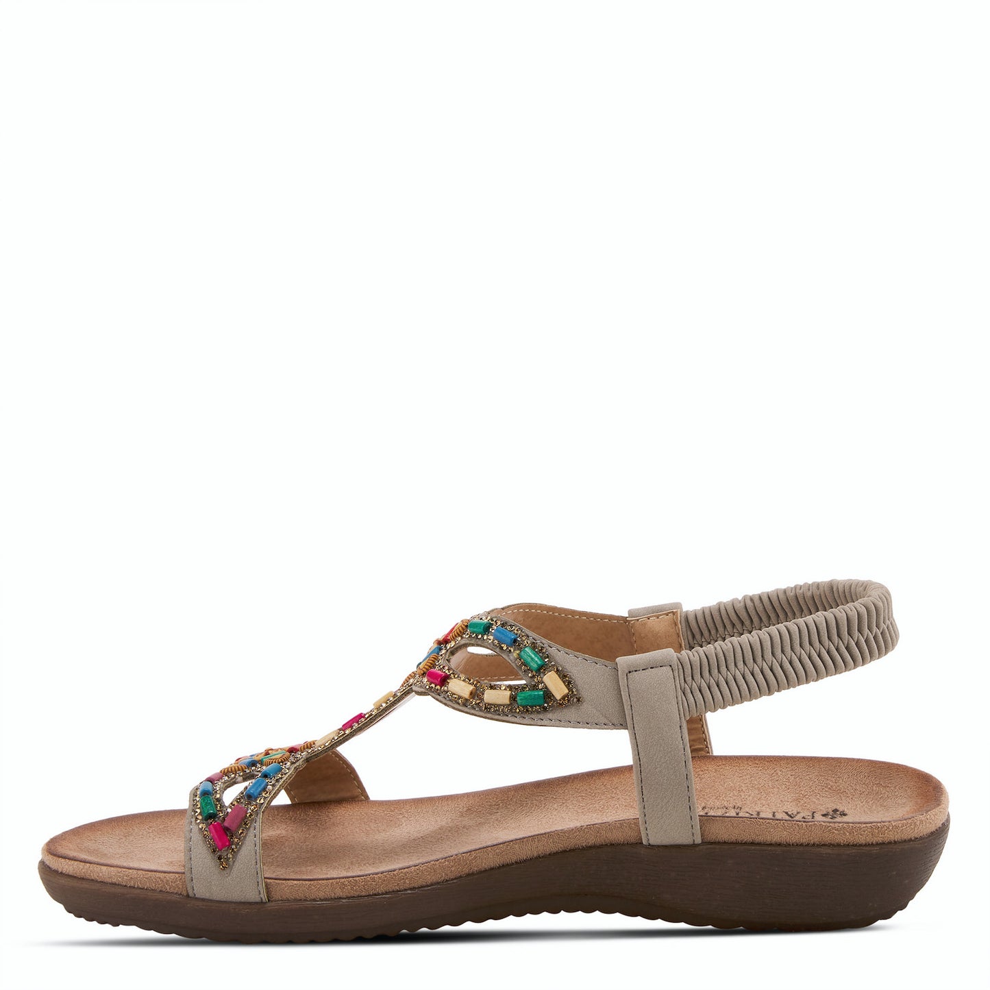VOLCANIC Grey Wedge Platform Sandal by Patrizia