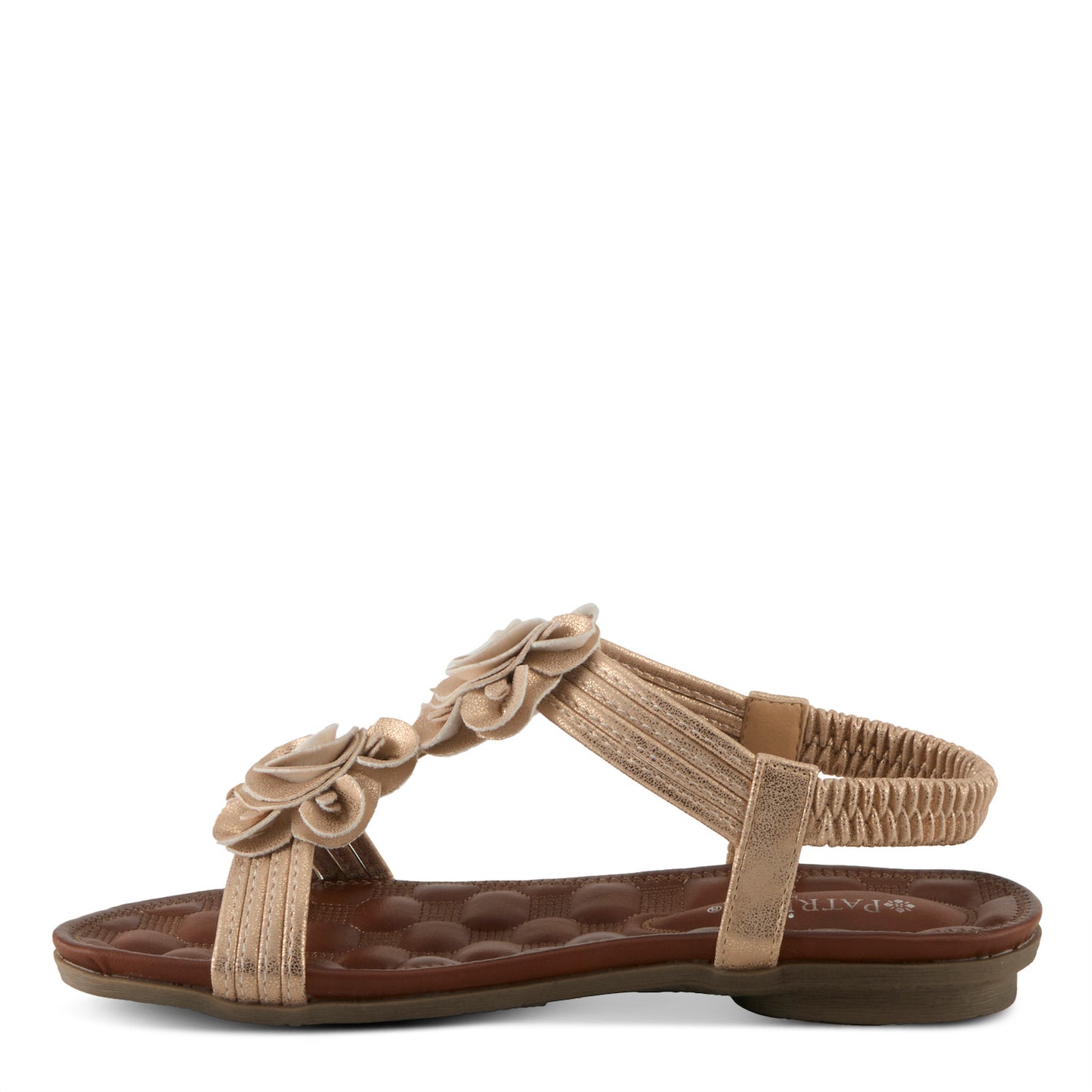 NECTARINE Rose Gold T-Strap Sandal By Patrizia