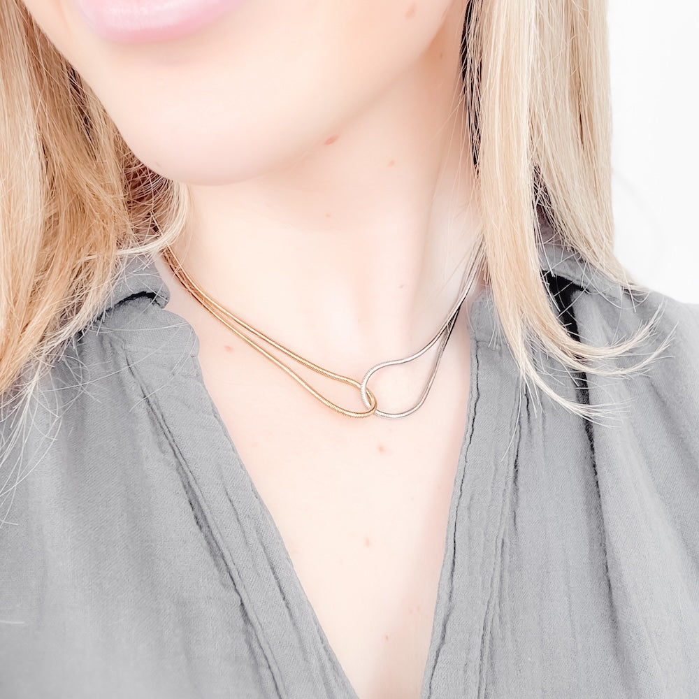 Maddy Mixed Metal Necklace - WATERPROOF