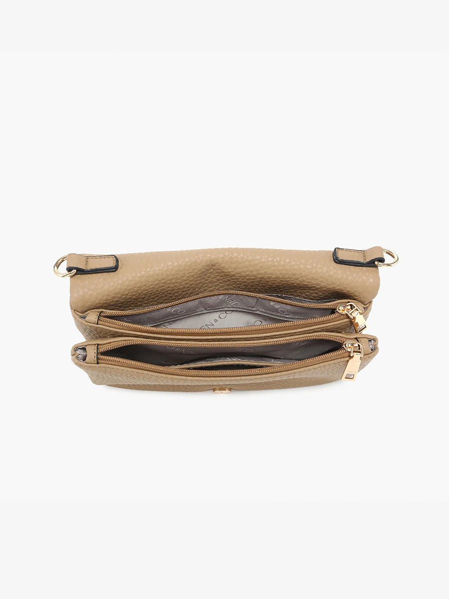 Phiona Vegan Stud Black Crossbody Bag by Jen & Co