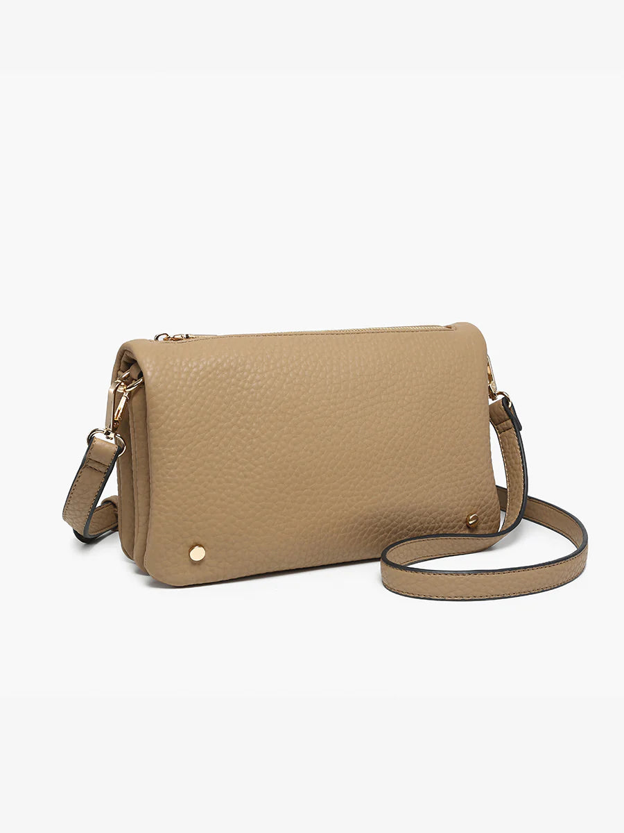 Phiona Vegan Stud Black Crossbody Bag by Jen & Co