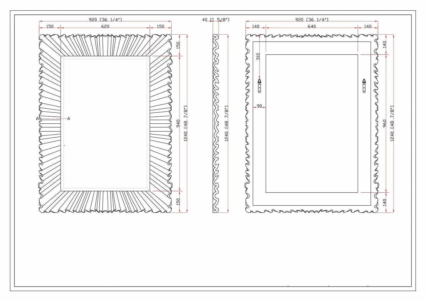 Mercier Silver Gray Mirror