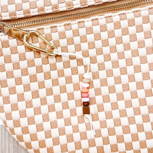 Rainbow Beaded Mini Bag Charm
